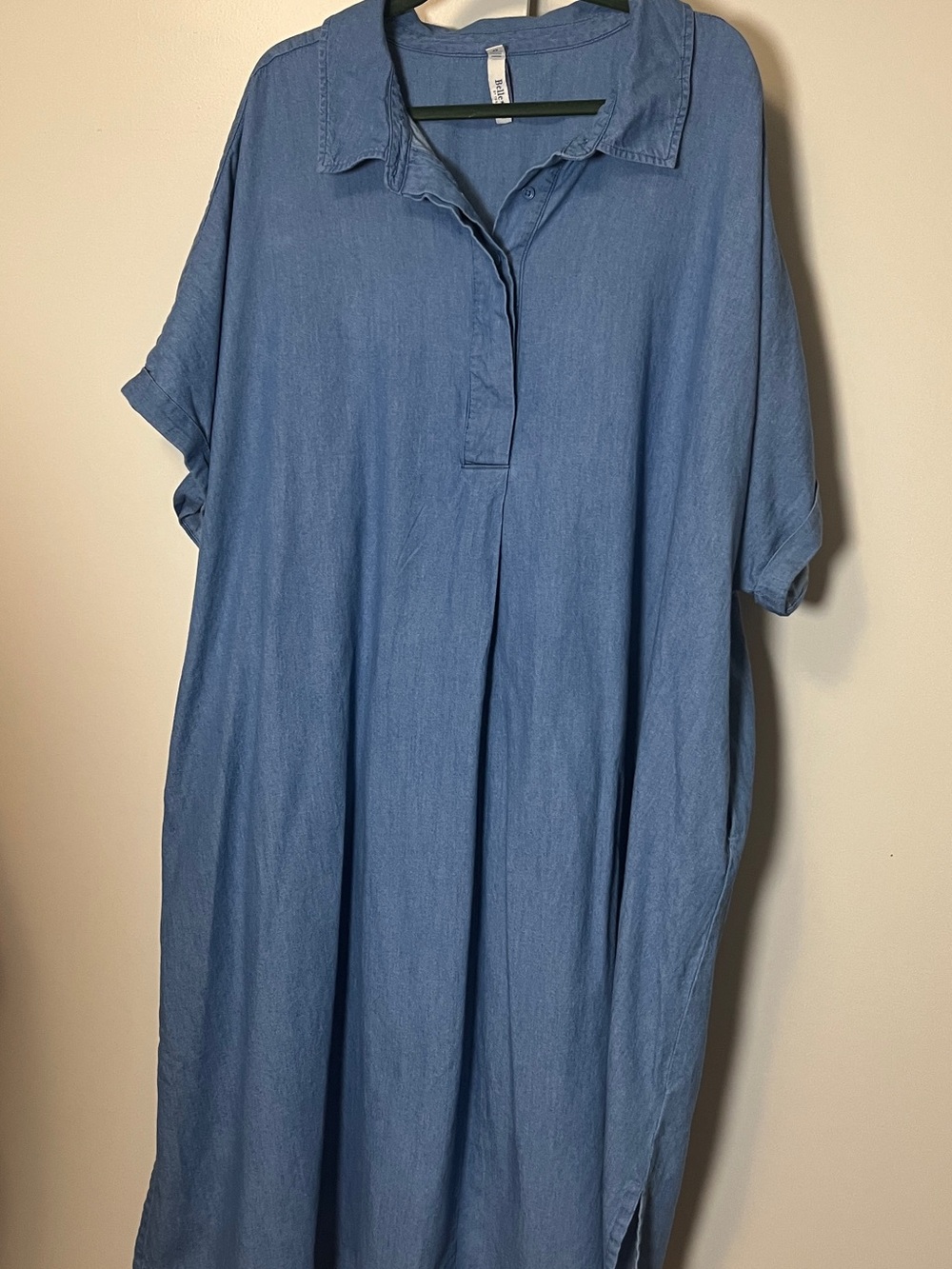 Light Blue Midi Shirt Dress - Relaxed Everyday Style